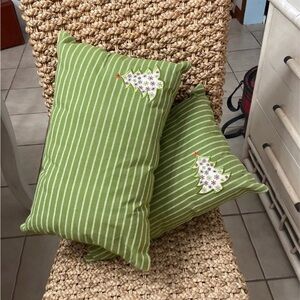 Christmas decorative pillows (2) hand made from place mats